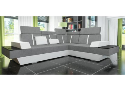 Designer Corner sofa Living landscape Sofa with USB Couch Fabric Textile Leather Patented