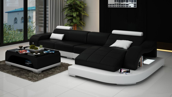 Living landscape Corner sofa Sofa with USB Leather sofa Designer sofa Seat Upholstery new 3375