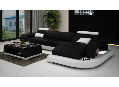 Living landscape Corner sofa Sofa with USB Leather sofa Designer sofa Seat Upholstery new 3375