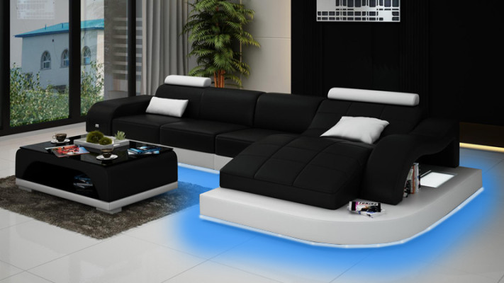 Living landscape Corner sofa Sofa with USB Leather sofa Designer sofa Seat Upholstery new 3375