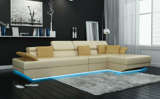 Living landscape Upholstery Corner Corner Sofa with USB Suite Landschaft Leather 2719C new