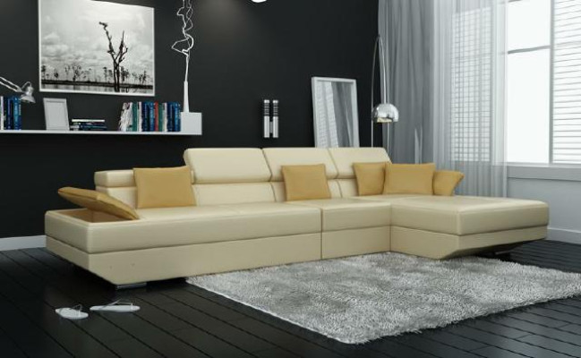 Living landscape Upholstery Corner Corner Sofa with USB Suite Landschaft Leather 2719C new