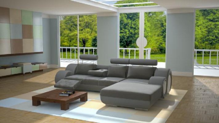 Designer Couch Sofa Upholstery Leather Sofa +USB new Suite Living landscape Corner sofa