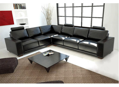 Leather sofa with USB Living landscape Corner sofa Eck Suite Design Modern Sofa A1121B