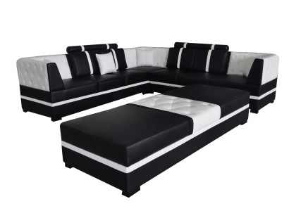 Corner Sofa Couch Living landscape Leather Couches Upholstery Corner Seat Suite
