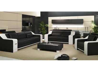 Seat Suite Sofa Leather Upholstery 3+2+1 Design Couch Modern Sets Sofas USB