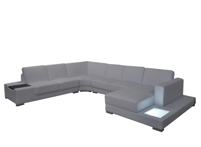 Leather sofa Couch Living landscape Corner sofa Suite Design Modern Sofa U-shape A1110