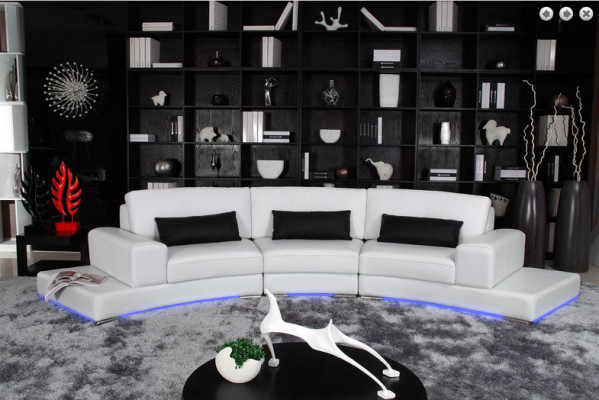 Leather sofa Couch Living landscape Corner sofa Corner Suite Design Modern Sofa A1130
