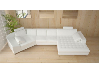 Leather sofa Couch Living landscape Corner sofa Corner Suite Design Modern Sofa A1116