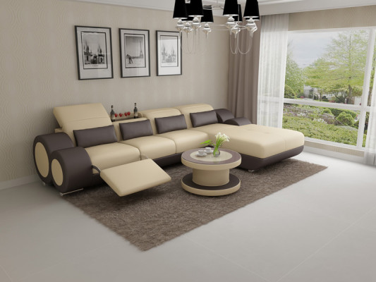 Leather sofa + USB Sofa set new Corner sofa Corner Suite Design Modern Sofa G8035H