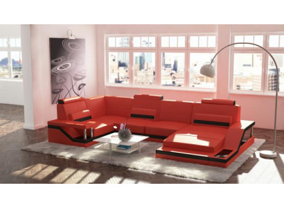 Living landscape Couch Corner Corner sofa Suite Textile Fabric Leather Sofas Sofa with USB