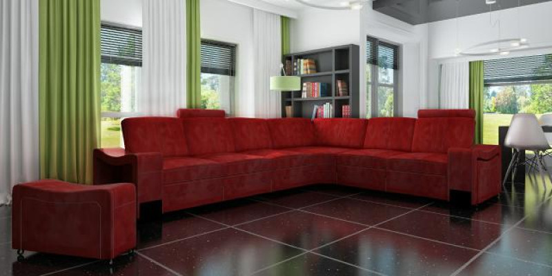 Fabric couch Textile Upholstery Corner sofa Sofa with USB Corner sofa Living landscape Fabric sofa