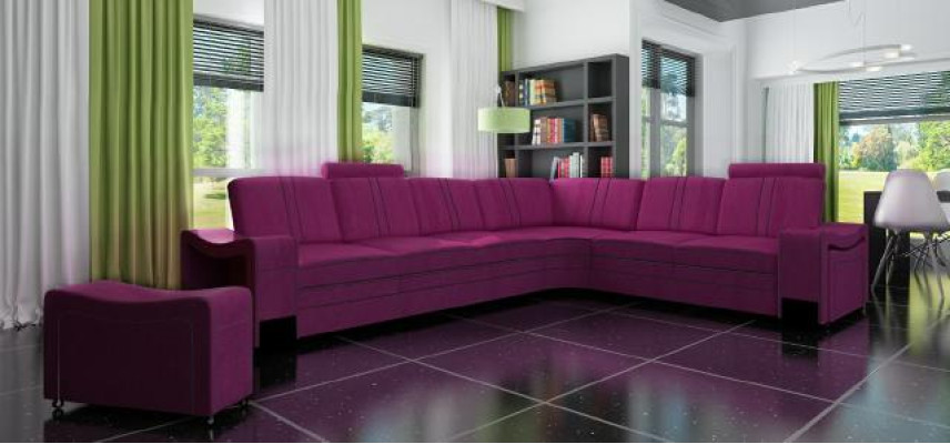 Fabric couch Textile Upholstery Corner sofa Sofa with USB Corner sofa Living landscape Fabric sofa