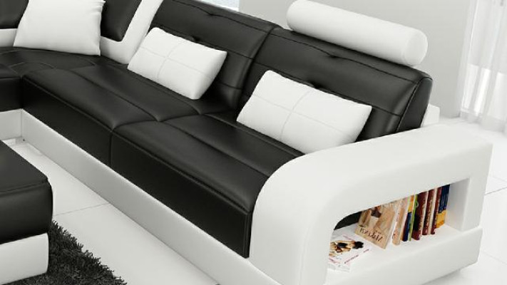 LEATHER SOFA SOFA with USB,Corner sofa "H2209" Sofa set DESIGNER COUCH made to measure
