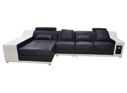 Corner Leather Modern XXL Couch Living landscape Leather Sofa Sofa with USB,L-shape B2017B