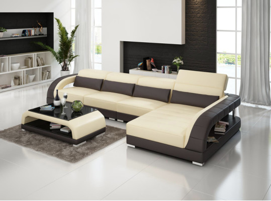 Leather sofa with USB,Living landscape Corner sofa Corner Suite Design Modern Sofa G8016C