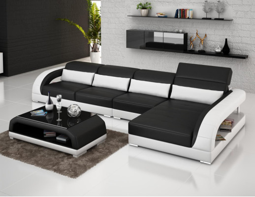 Leather sofa with USB,Living landscape Corner sofa Corner Suite Design Modern Sofa G8016C