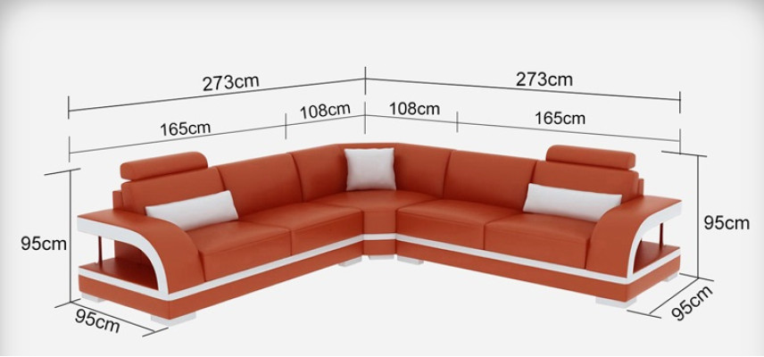 Leather sofa with USB,Living landscape Corner sofa Eck Suite Design Modern Sofa G8011B