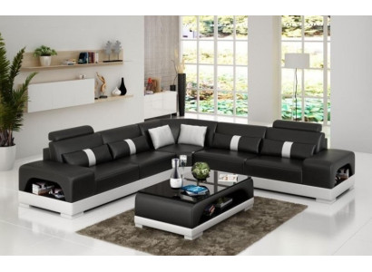 Designer Living landscape Corner sofa Sofa USB Big L-shape XXL Seat Suite Sandberg