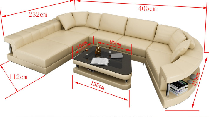 Sofa Leather Sofa Couch Living landscape Corner sofa Corner Suite Design Modern
