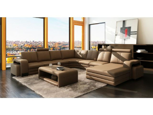 XXL LEATHER SOFA LEATHER COUCH LEATHER CORNER SOFA Living landscape Corner sofa new Suite SOFA