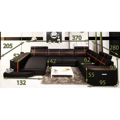 Relax in style Modern corner sofa U-shape for a contemporary living ambience