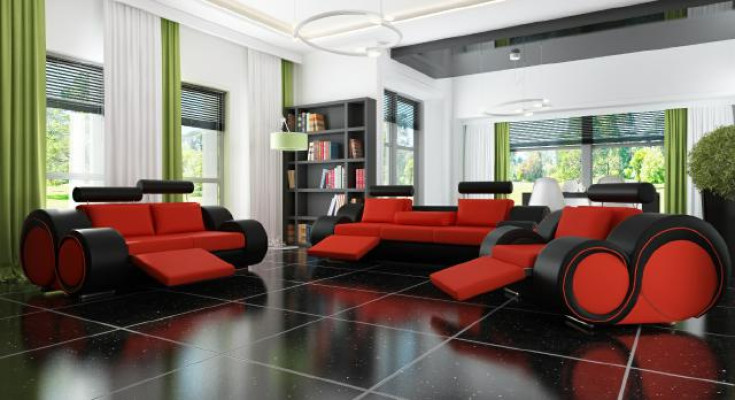 Sofa with USB,Upholstery Suite 3+2 Seat Designer Sofa Leather Sofa Custom Made