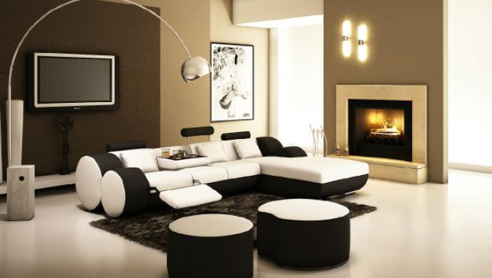 DESIGNER LEATHER SOFA Suite with USB,Leather Corner sofa Living landscape LEATHER COUCH