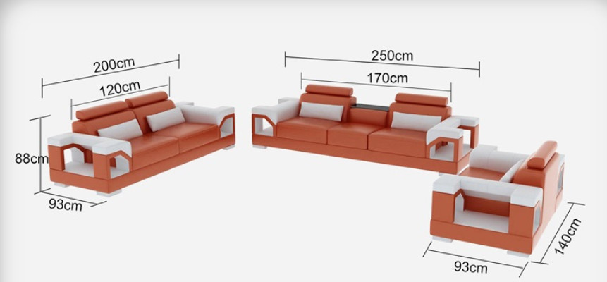 Suite Leather Sofa +USB Couch Upholstery Couches Sofa Living landscape Luxury 3+2+1