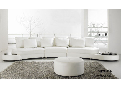 Leather sofa Couch Living landscape Corner sofa Corner Suite Design Modern Sofa A1126