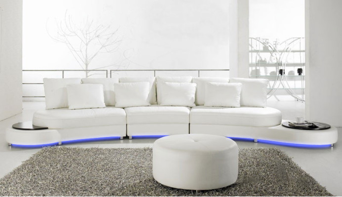 Leather sofa Couch Living landscape Corner sofa Corner Suite Design Modern Sofa A1126