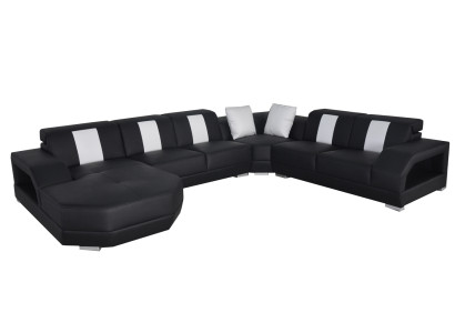 Leather Sofa Couch Living landscape Corner Suite Design Modern Couch