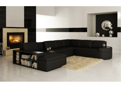 Modern Corner sofa + USB Couch Upholstery Leather Design Sofa Suite Living landscape new