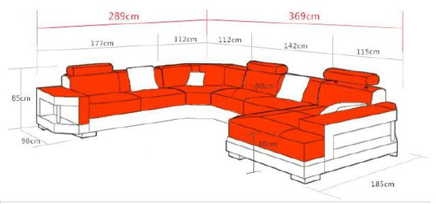 Discover Elegance Modern Stylish U-shape Corner sofa for your living room