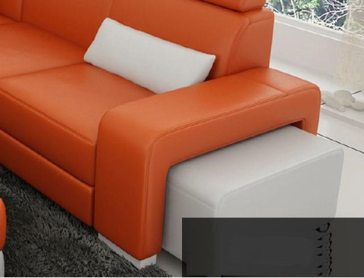 Corner sofa Upholstery Designer Sofa Corner suite Couch Modern Sofas U-shape Leather +USB