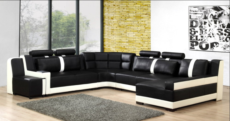 Corner sofa Living landscape + USB Upholstery Corner suite Design Couch Modern Leather Sofa