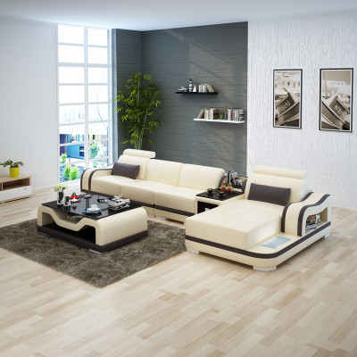 Luxurious Leather Corner sofa L-shape Modern charm for your living room