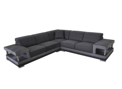 Leather Corner Sofa with USB Upholstery Living landscape Luxury Suite Corner Sofas Couches