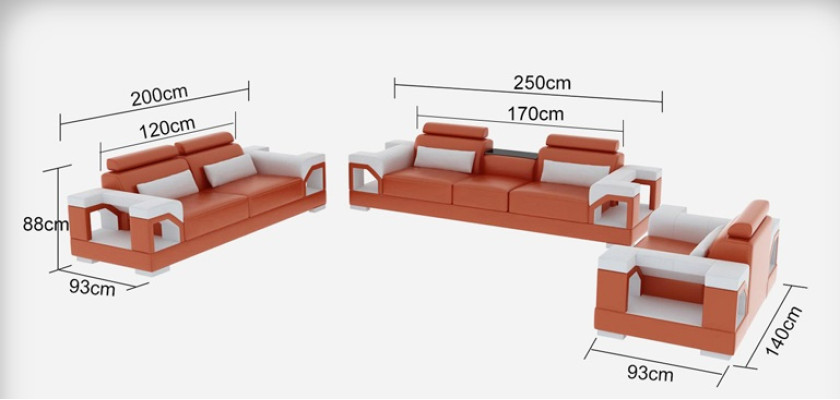 Leather sofa Couch Living landscape 3+2+1 Seater Modern Suite Design Sofa