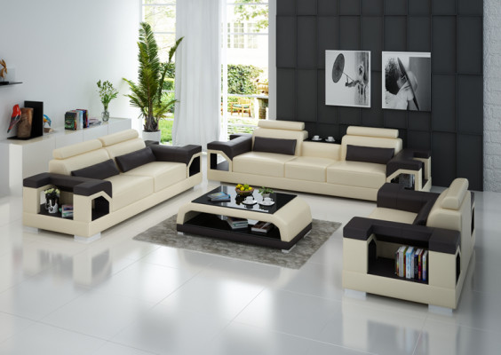 Leather sofa Couch Living landscape 3+2+1 Seater Modern Suite Design Sofa