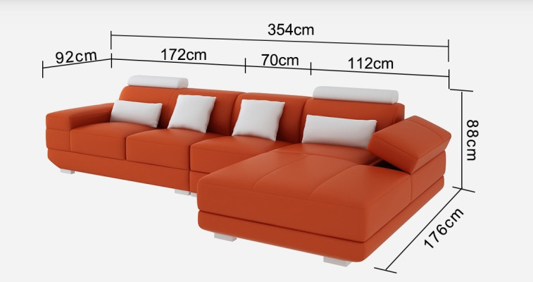 Leather sofa Couch Living landscape Modern Sofa Corner Corner sofa Design Suite