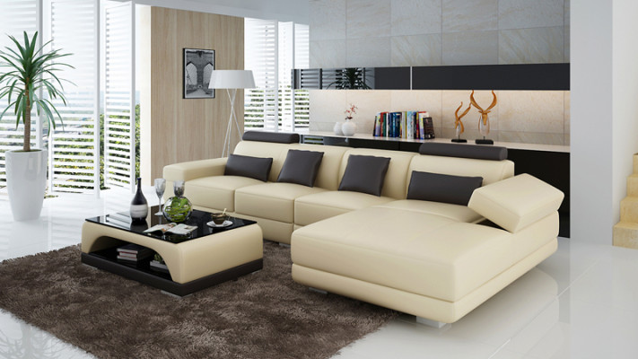 Leather sofa Couch Living landscape Modern Sofa Corner Corner sofa Design Suite