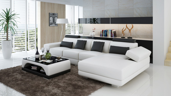 Leather sofa Couch Living landscape Modern Sofa Corner Corner sofa Design Suite