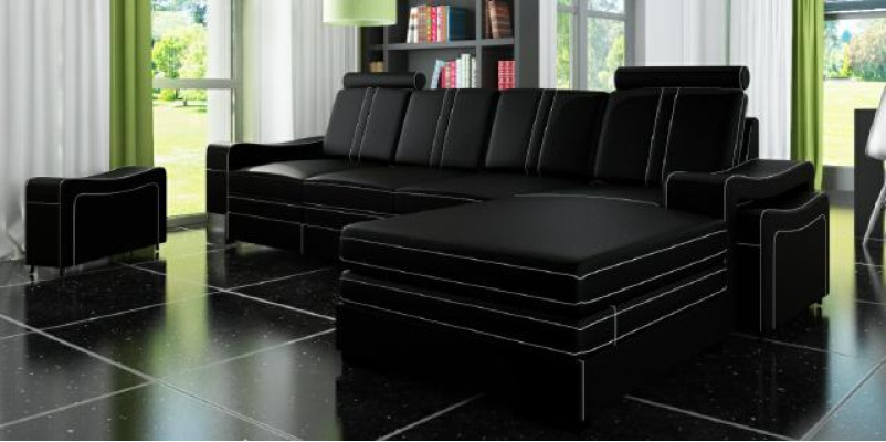 LEATHER SOFA USB LEATHER CORNER SOFA Living landscape Corner sofa Suite SOFA made to measure