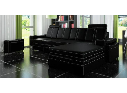 LEATHER SOFA USB LEATHER CORNER SOFA Living landscape Corner sofa Suite SOFA made to measure