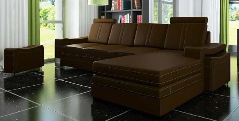 LEATHER SOFA USB LEATHER CORNER SOFA Living landscape Corner sofa Suite SOFA made to measure