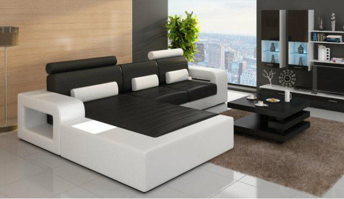 Leather SOFA Suite Corner sofa with USB Corner sofa Suite LEATHER COUCH made to measure