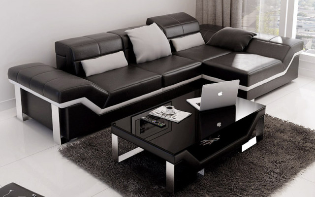 Leather sofa Sofa with USB,Living landscape Corner sofa Suite Design Modern Sofa K5007F