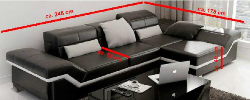 Leather sofa Corner sofa with USB Sofa Suite Couch Living landscape Upholstery Sofa new