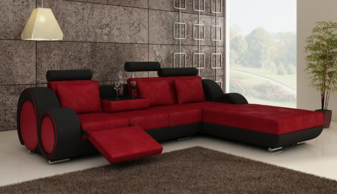 Textile sofa with USB,Corner sofa Corner sofa Fabric sofa Living landscape Couch set new